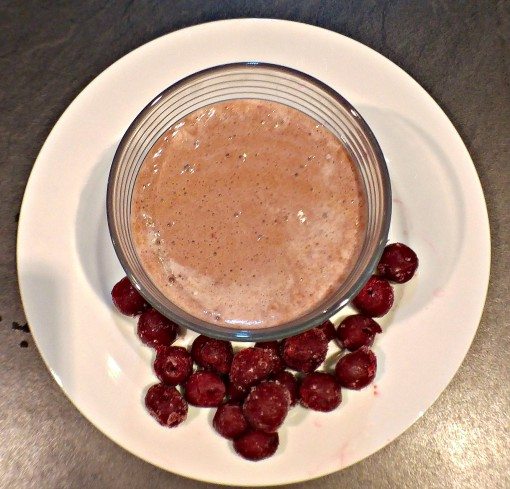 The husbands Chocolate Cherry Protein Smoothie Recipe