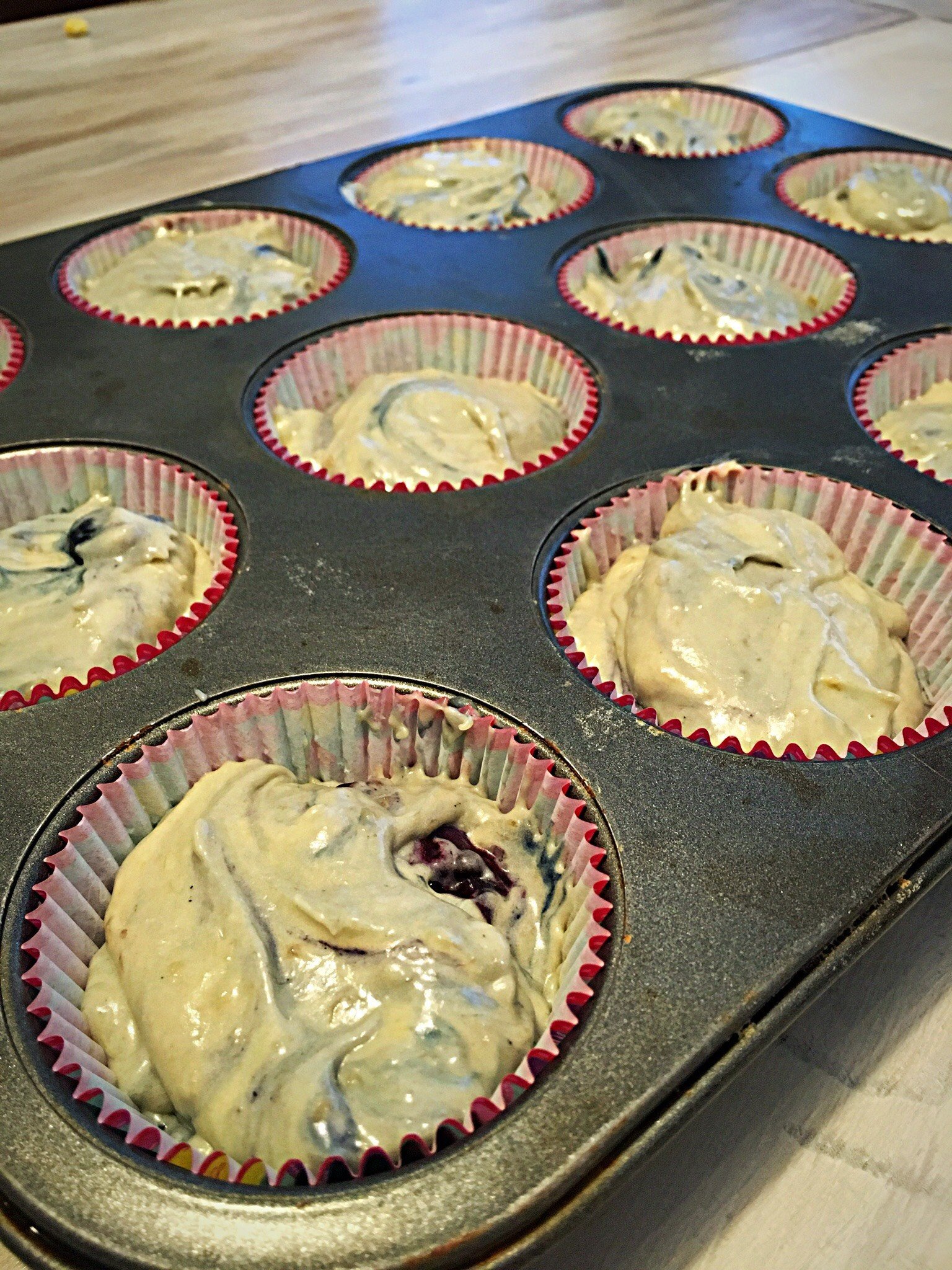 banana muffins process